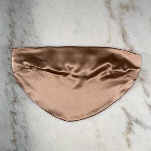 Natalie Rolt Meeka Silk Crop Strapless Top Rose Gold Womens Size 1 US Small